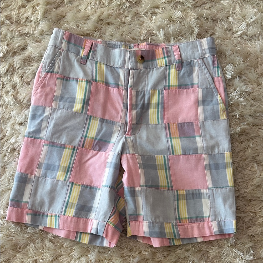 The Beaufort Bonnet Company Pastel Patchwork Shorts - Pink, Light Blue, Yellow